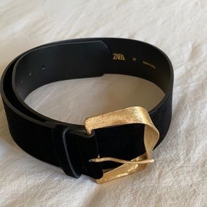 Zara Chunky Belt with Gold Buckle
